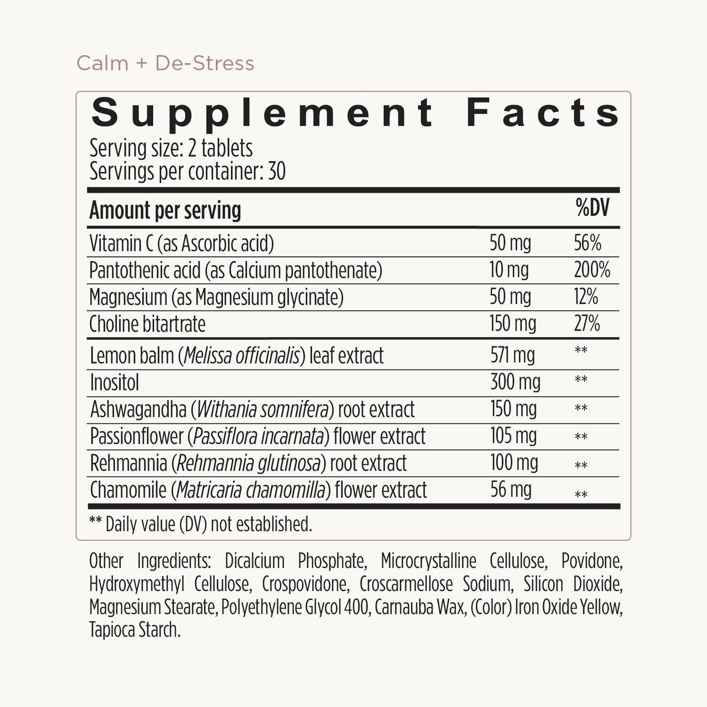 Calm + De-Stress Formula