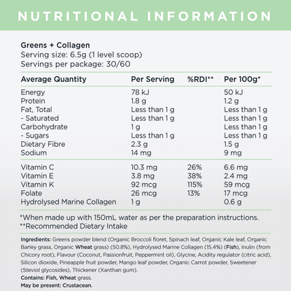 Greens + Collagen Formula
