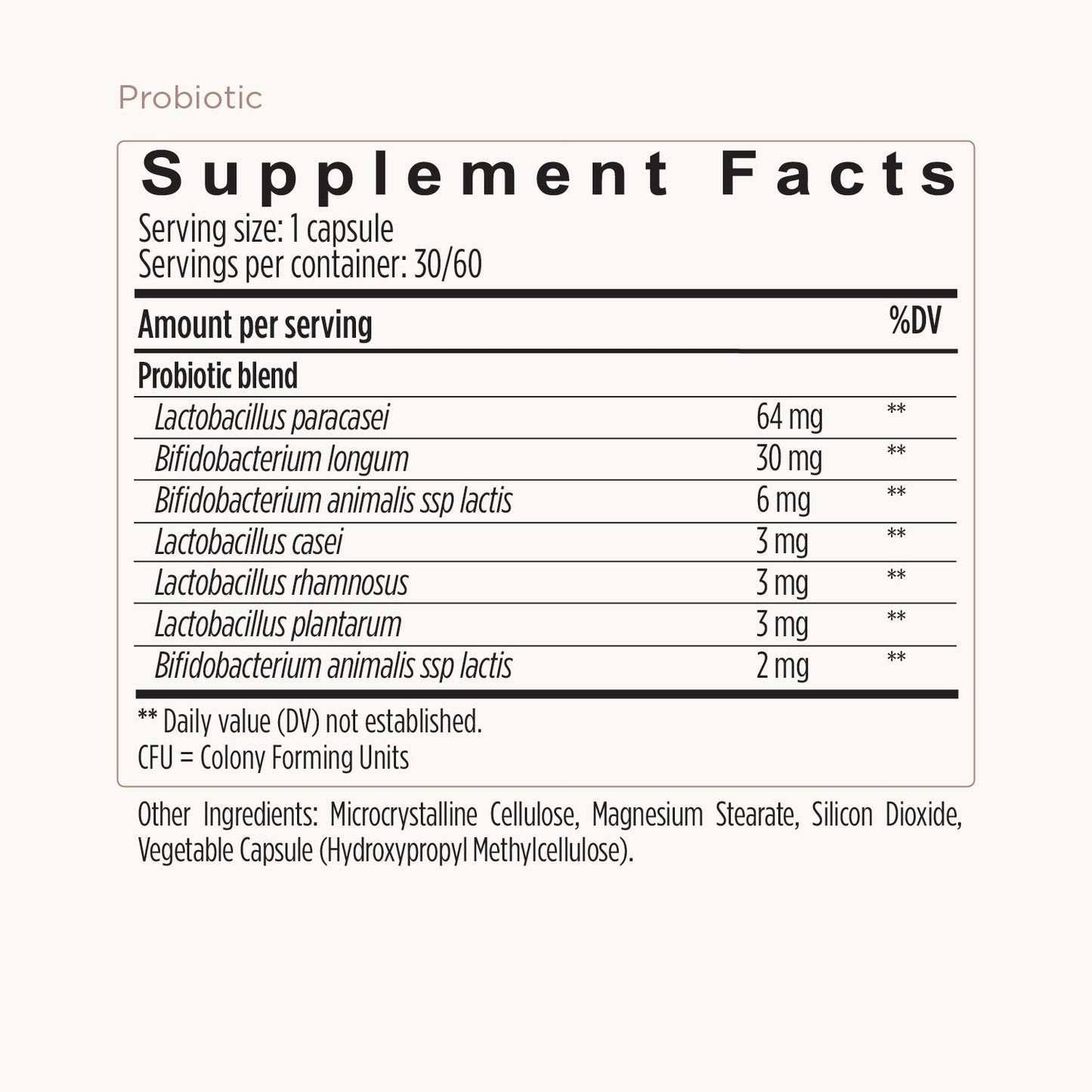 Probiotic (Multi-Strain) Formula