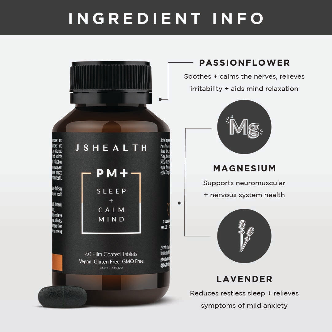 PM+ Sleep + Calm Mind Formula - 60 Tablets
