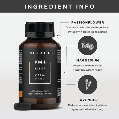 PM+ Sleep + Calm Mind Formula - 60 Tablets