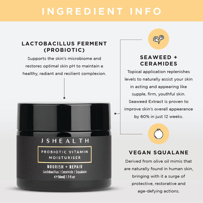 Probiotic Vitamin Moisturiser - 50ml - TWELVE MONTH SUPPLY